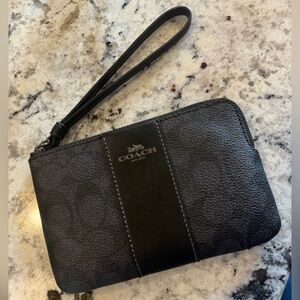 Coach Black Wristlet Clutch